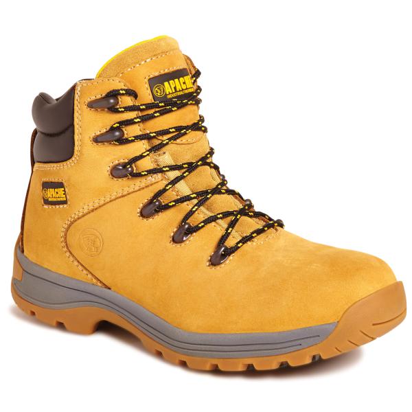 Wheat-Nubuck-Safety-Hiker-Water-Resistant-Upper---S3-SRA---Size-8